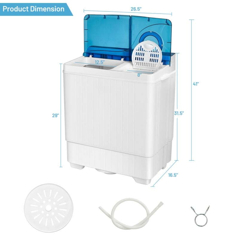 Portable Washing Machine 17.6Lbs Large Capacity Portable Mini