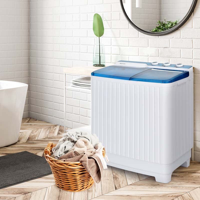 2-in-1 Portable Washing Machine, Linor 28lbs Capacity Twin Tub