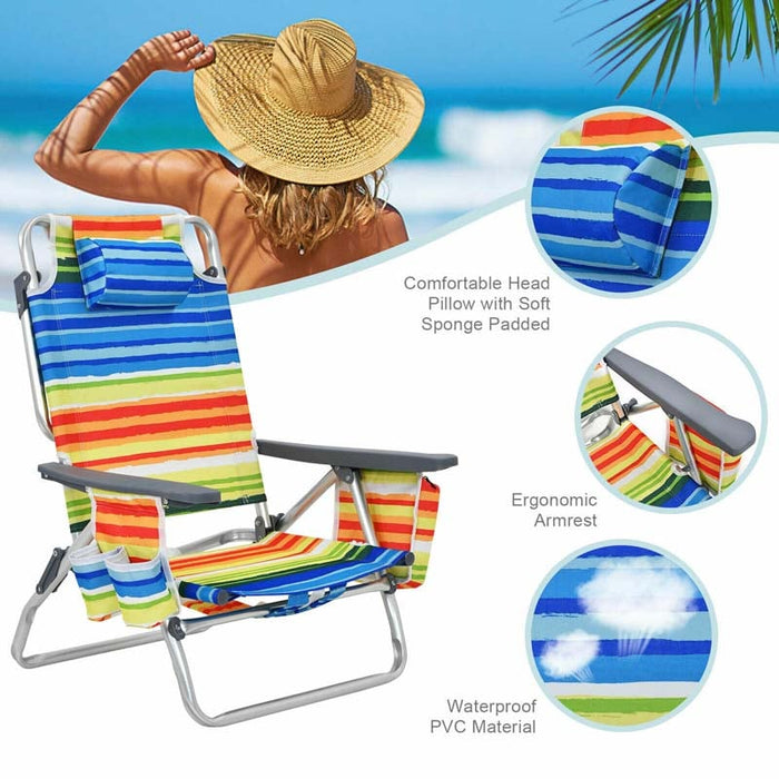 2 Pcs Folding Backpack Beach Chair Table Set Sale, Price & Reviews