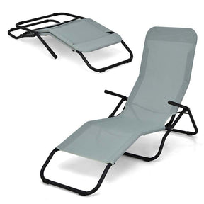 2 Pcs Fabric Zero Gravity Folding Chaise Lounge Chair Stackable Rocking Sun Lounger for Pool Patio Deck Beach