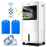 3-in-1 Portable Evaporative Air Cooler Fan & Humidifier with Remote Control, 20L Water Tank, 4 Speeds & 7.5H Timer for Home Office