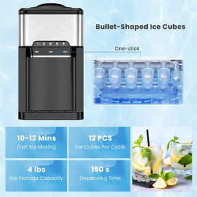 Canada Only - 3-in-1 Water Cooler Dispenser with Built-in 48LBS/24H Ice Maker
