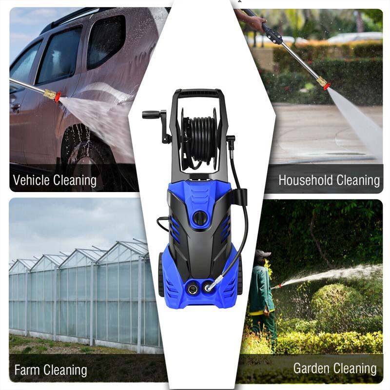 3000PSI Electric Pressure Washer, 2000W 2.0 GPM Portable Electric Power Washer with 5 Nozzles