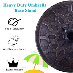 30 lbs 18 Inch Heavy Duty Round Outdoor Patio Market Umbrella Base Stand