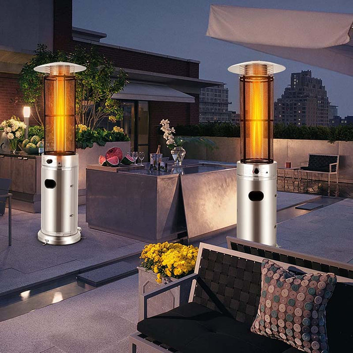 41000 BTU Round Glass Tube Patio Heater Sale, Price & Reviews - Eletriclife