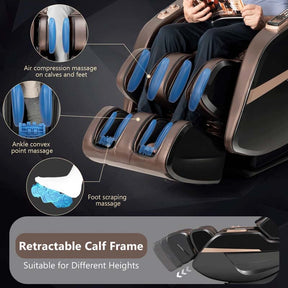 Canada Only - 3D Double SL-Track Full Body Zero Gravity Massage Chair with Back Heater
