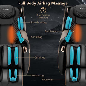 Canada Only - 3D 55" SL-Track Full Body Zero Gravity Massage Chair with Back Heating Therapy
