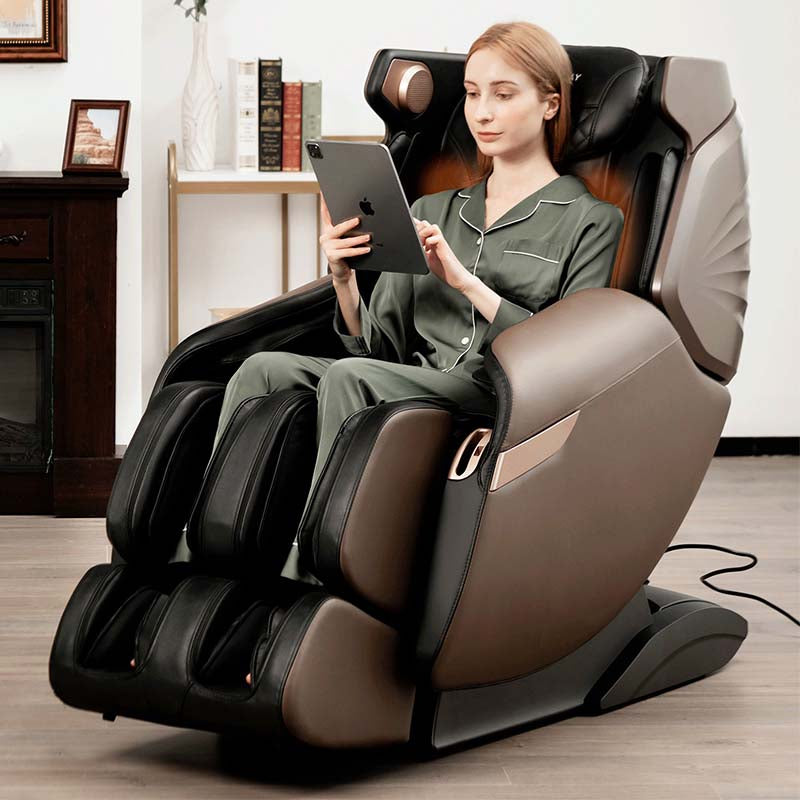 3D 55" SL-Track Shiatsu Full Body Zero Gravity Massage Chair with Back Heating Therapy