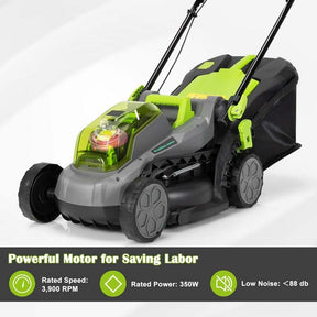 40V 13" Brushless Cordless Electric Lawn Mower, 5 Mowing Heights, Two 4.0Ah Battery Packs and Fast Chargers Included