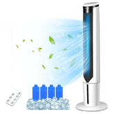 41" 3-in-1 Floor Bladeless Tower Fan Evaporative Air Cooler Humidifier with Remote, 3 Modes & 3 Speeds, 9H Timer