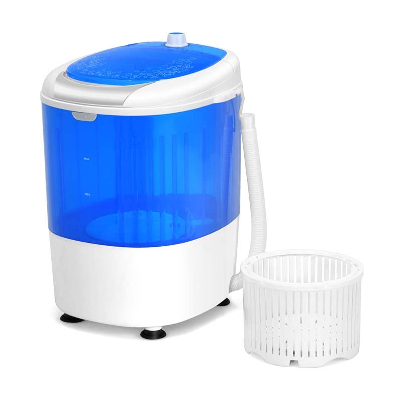 5.5lbs Portable Mini Washing Machine with Spin Dryer & Drain Hose, Semi-Auto Laundry Washer for Dorm RV