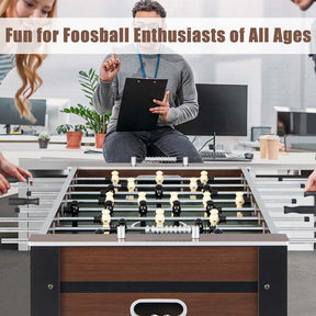 54" Wood Foosball Table Soccer Game Table Competition Sized Football Arcade for Game Room Sport