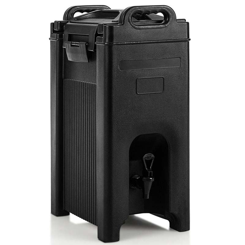 5 Gallon Insulated Beverage Server Dispenser Carrier with Seamless Double Walled Shell, Spring Action Faucet