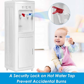 5 Gallons Electric Top Loading Hot & Cold Water Dispenser with Child Safety Lock