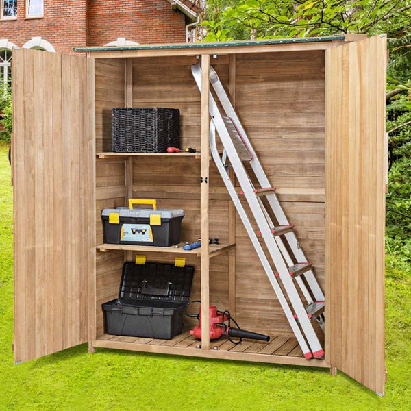 65 Inch Wood Outdoor Storage Shed Sale, Price & Reviews - Eletriclife