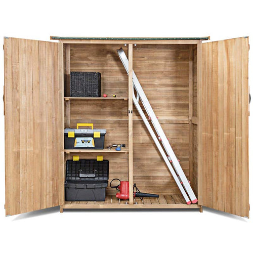 65 Inch Wood Outdoor Storage Shed Sale, Price & Reviews - Eletriclife