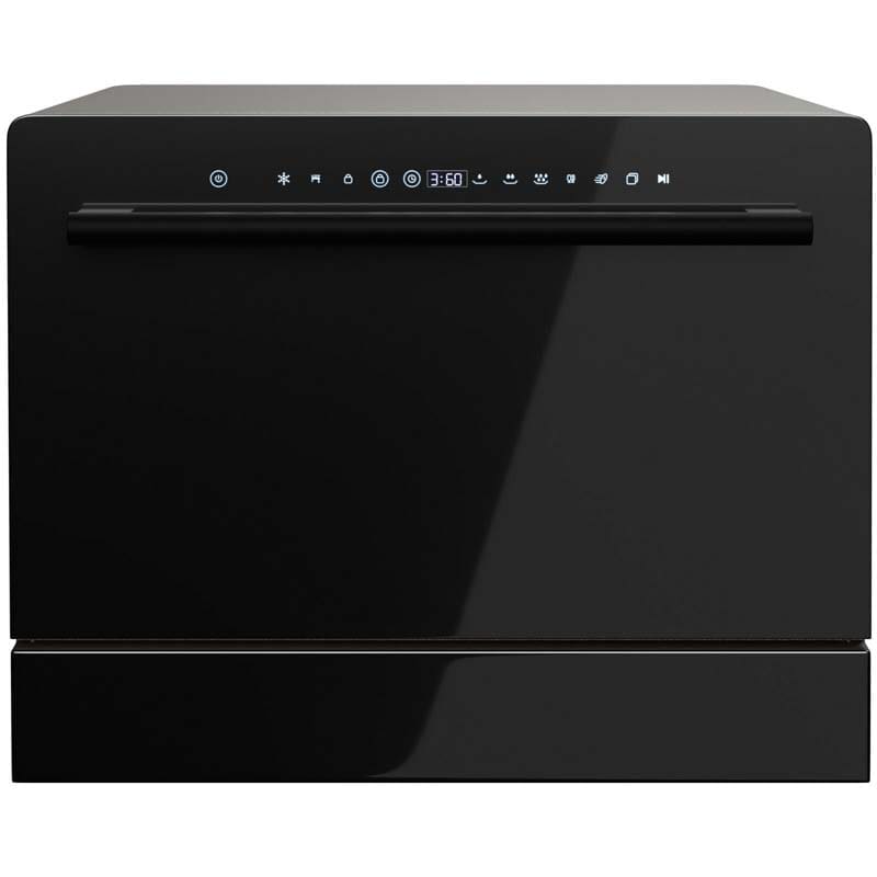 Countertop Dishwasher Portable, 6 Place Setting Built-in Dishwasher with LED Touch Screen, Doorknob