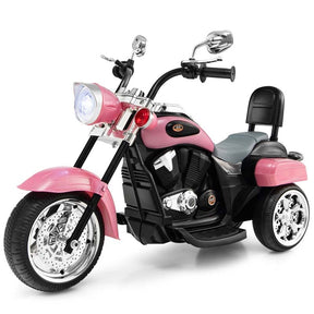 3 Wheel Kids Ride on Chopper-Style Motorcycle, 6V Battery Powered Kids Motorbike Trike Toy with Horn & Headlight