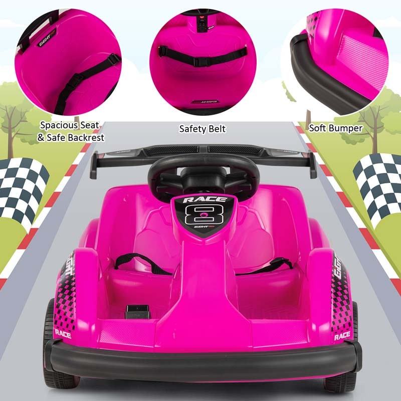 Canada Only - 6V Kids Ride On Go Kart with Bumper & Music