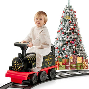Canada Only - 6V Kids Ride on Train with Tracks & 6 Wheels