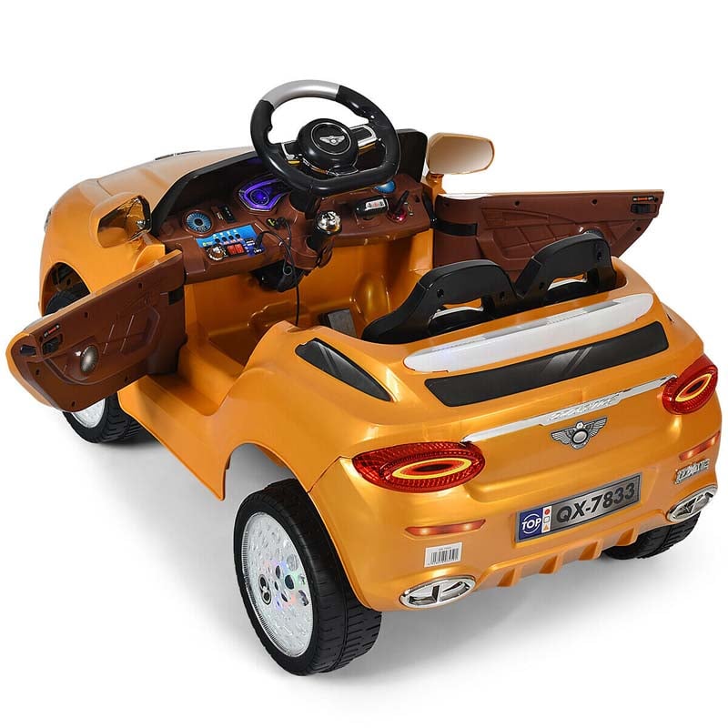 6V Kids Ride on Car, Battery Powered RC SUV Riding Toy Vehicle with Fantastic Headlights & Wheel lights