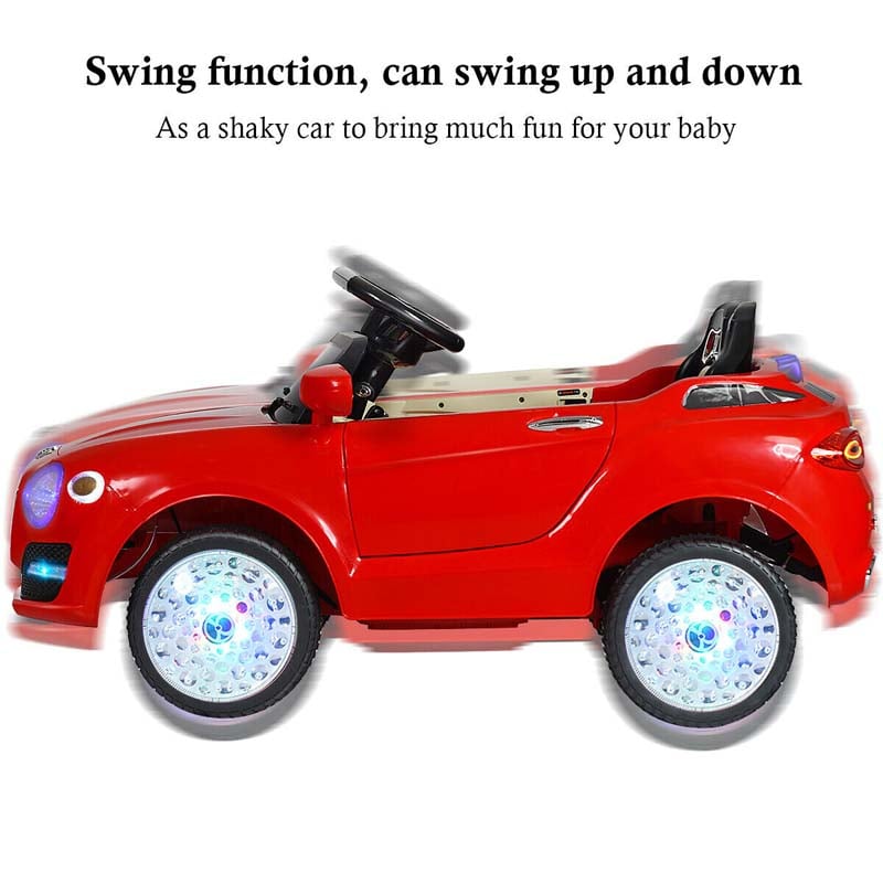 6V Kids Ride on Car, Battery Powered RC SUV Riding Toy Vehicle with Fantastic Headlights & Wheel lights