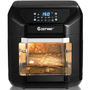 10.6 QT Electric Air Fryer Toaster Oven, 7-in-1 Kitchen Pizza Oven Oil-Less Cooker with Rotisserie