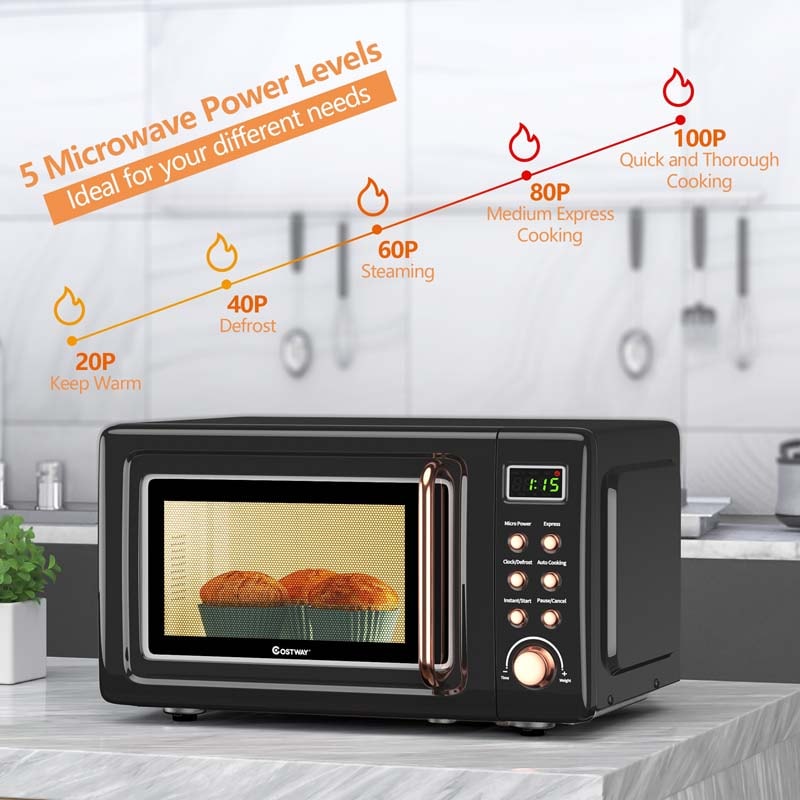 Microwave Small Black Cheap Microwave Oven 700W Power For Kitchen US