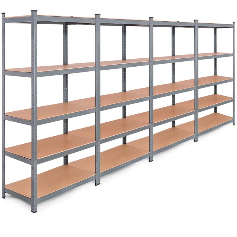 36" x 18" x 72" 5-Tier Storage Shelving Unit Adjustable Bolt-Free Utility Shelf Heavy Duty 2925LBS Garage Shelves
