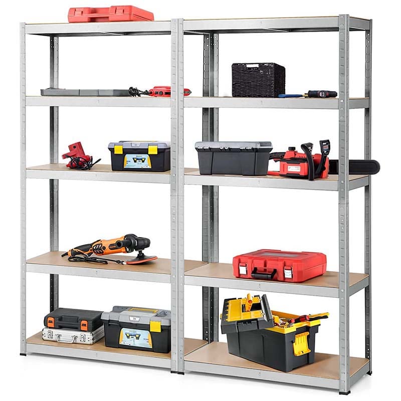 72" x 16" x 36" 5-Tier Storage Shelves Garage Shelving Units Adjustable Tool Utility Shelves Metal Storage Racks