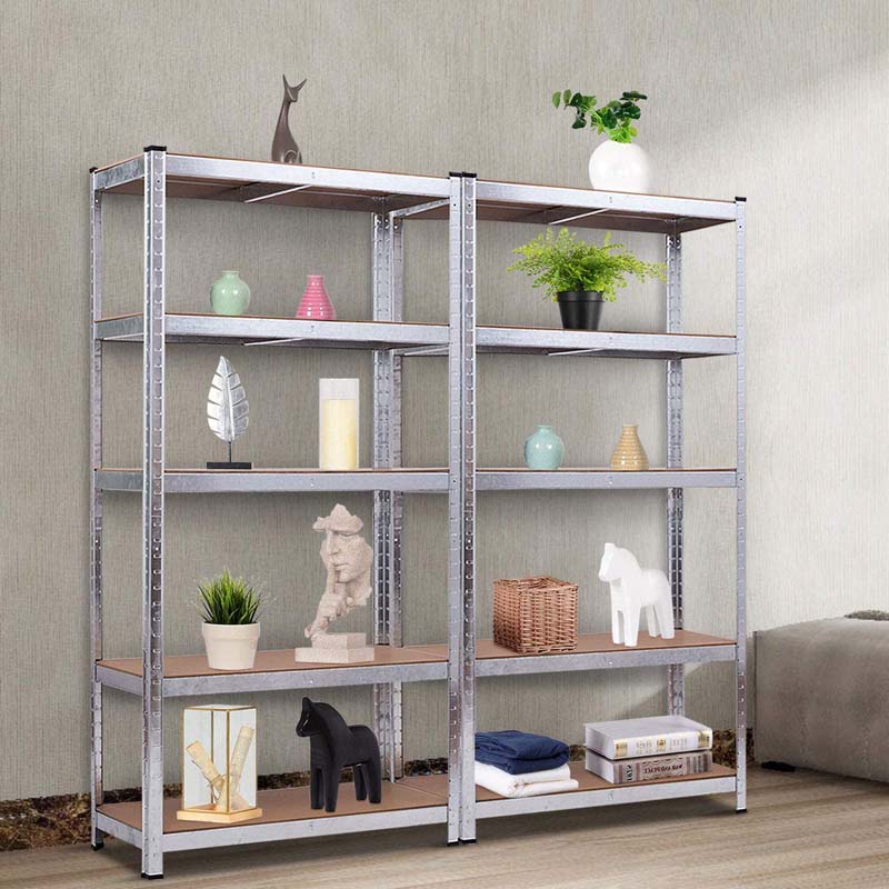 72" x 16" x 36" 5-Tier Storage Shelves Garage Shelving Units Adjustable Tool Utility Shelves Metal Storage Racks