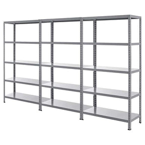 74" x 16" x 39" 5-Tier All Metal Storage Shelves Garage Shelving Units Tool Utility Shelves Adjustable Storage Racks