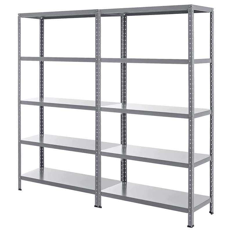74" x 16" x 39" 5-Tier All Metal Storage Shelves Garage Shelving Units Tool Utility Shelves Adjustable Storage Racks