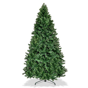 7 FT Green Pre-Lit Artificial Christmas Tree with 300 Warm White LED Lights & 1096 Hinged Branch Tips