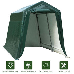 Canada Only - 7 x 12 FT Heavy Duty Enclosed Carport with Waterproof Ripstop Cover