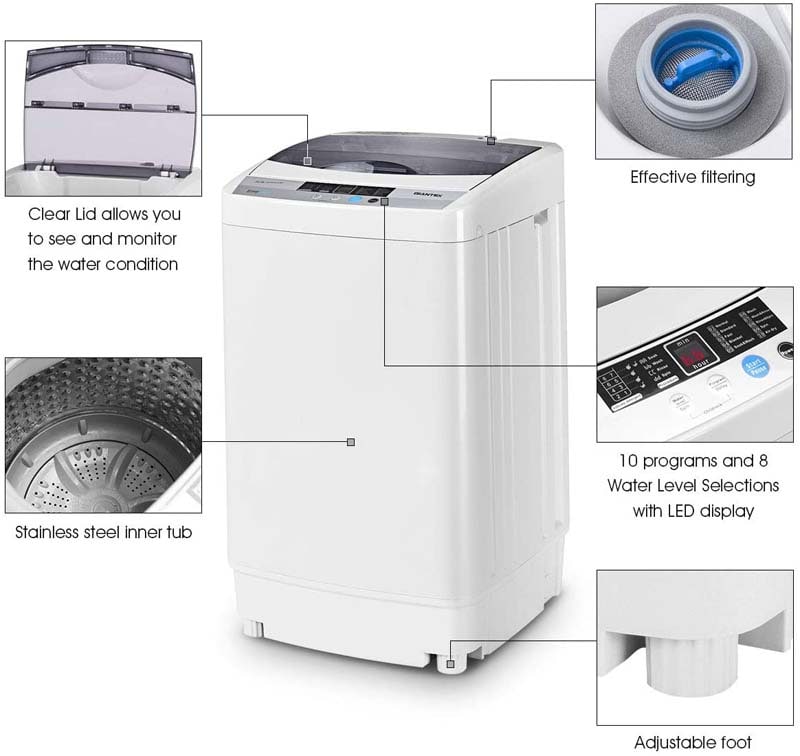 11 lbs Full Automatic Washing Machine Sale, Price & Reviews - Eletriclife