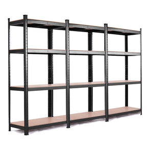 Black 32" x 16" x 63" 4-Tier Storage Shelving Unit, Heavy Duty Metal Garage Shelf, Adjustable Multi-Use Storage Racks