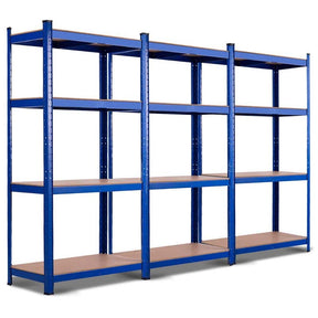 Blue 32" x 16" x 63" 4-Tier Storage Shelving Unit, Heavy Duty Metal Garage Shelf, Adjustable Multi-Use Storage Racks