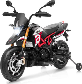Canada Only - 12V Licensed Aprilia Kids Ride on Motorcycle with Training Wheels