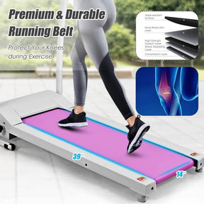 Electric Folding Treadmill, Fitness Compact Running Machine with 12 Preset Programs LCD Monitor