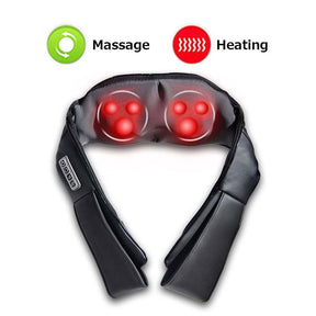 Heated Shiatsu Neck Back Massager, Electric 3D Kneading Massage Pillow, Shoulder Massager for Home Office Use