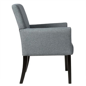 Fabric Upholstered Executive Guest Chair with Rubber Wood Legs, Reception Armchair for Meeting Room Office