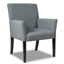 Fabric Upholstered Executive Guest Chair with Rubber Wood Legs, Reception Armchair for Meeting Room Office