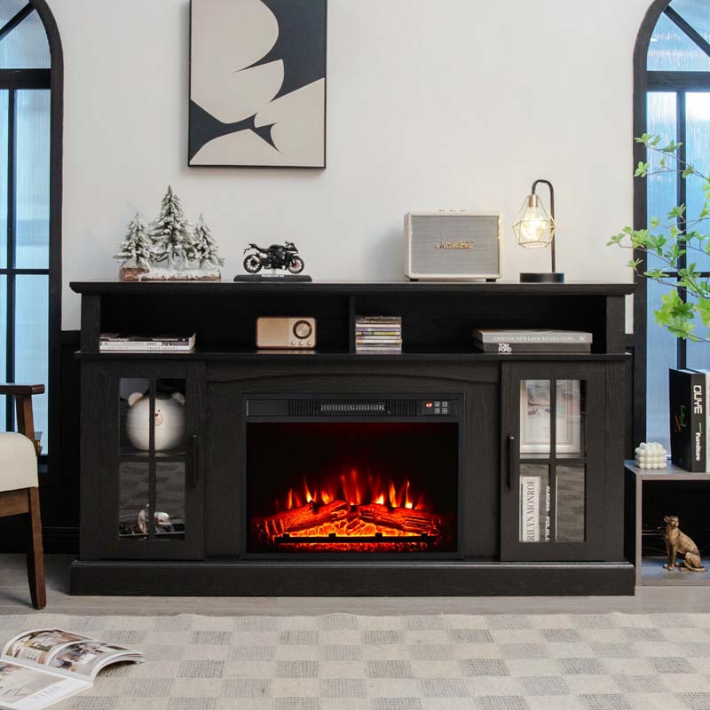 Canada Only - 58" TV Console with 23" 1400W Electric Fireplace Heater