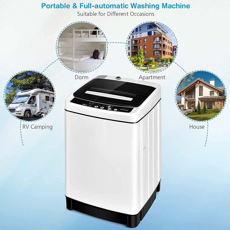 17.6 LBS Portable Washing Machine, Twin Tub Spin Top Load Washer Dryer Combo  for RV Dorm Apartment