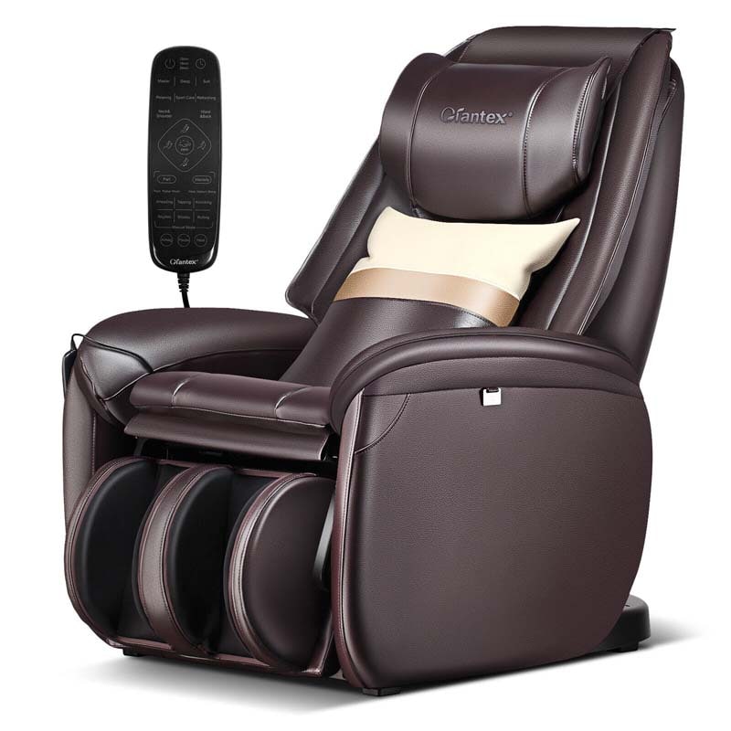 SL Track Full Body Massage Chair Zero Gravity Electric Massage Recliner with Heat, Pillow & Reversible Footrest