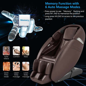 Canada Only - SL Track Full Body Zero Gravity Heated Massage Chair with Negative Ion Generators
