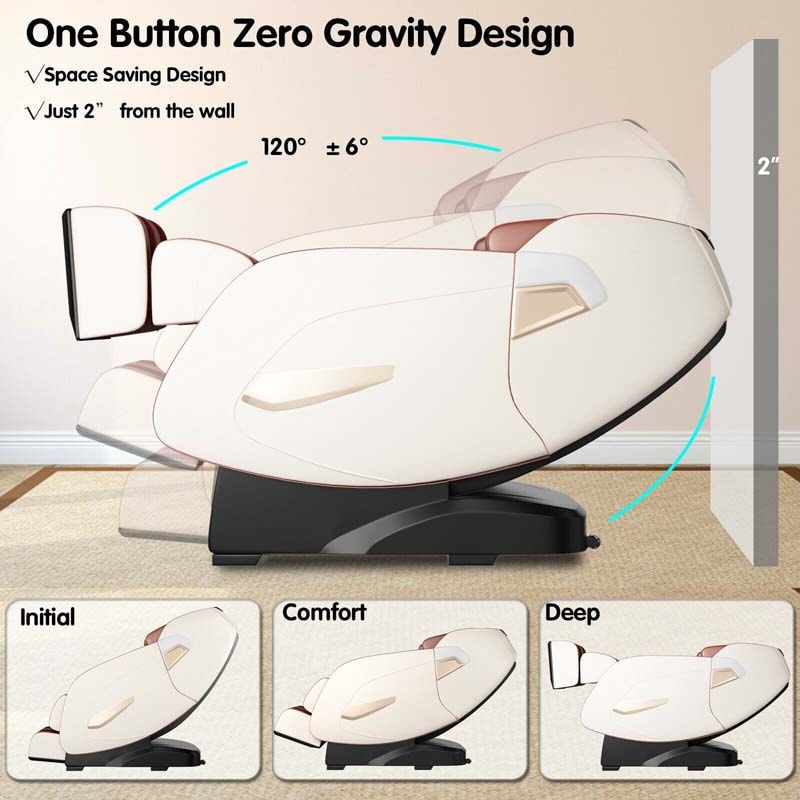 SL Track Shiatsu Full Body Zero Gravity Massage Chair Recliner with Auto Body Detector