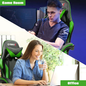 Massage Gaming Chair Recliner, Racing Computer Office Chair, Ergonomic High Back Swivel PC Game Chair with Headrest & Lumbar Support