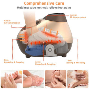 Shiatsu Foot Massager Machine with Heat, Deep Kneading, Rolling, Compression, Relieve Foot Pain & Plantar Fasciitis, Fits Feet Up to Men Size 12